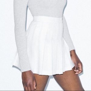 American Apparel White Tennis Skirt